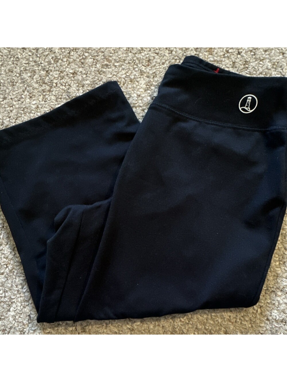 Lands' End Women's Black Capri Pants XS Polyester Spandex Stretch Athletic